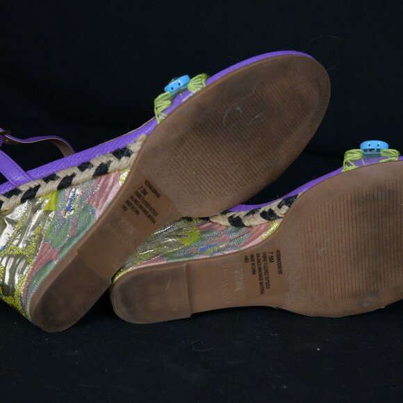 Betsey Johnson Purple Kodi Wedge Heel Sandal Size 7.5 - Picture 6 of 7
